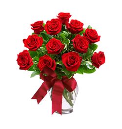 send 12 red roses in glass vase to dhaka, bangladesh