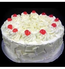 Yummy Yummy  White Forest Round Cake to Dhaka Bangladesh