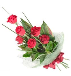 send ​6 red roses bouquet to dhaka