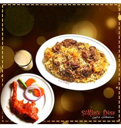 send sultans dine 3 person kachchi biryani with chicken roast and borhani to dhaka