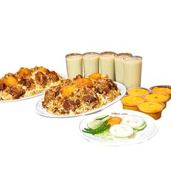 send sultans dine- 5 person kachchi biryani with borhani and jorda/firni to dhaka