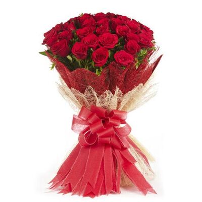 Send One Dozen Red Roses In Bouquet to Dhaka in Bangladesh