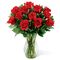 send one dozen red roses in vase to dhaka