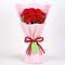 Send 12 Red Carnations Bouquet In Pink Paper to Bangladesh