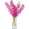 Send 10 Stems Pink Color Orchid in Vase to Bangladesh